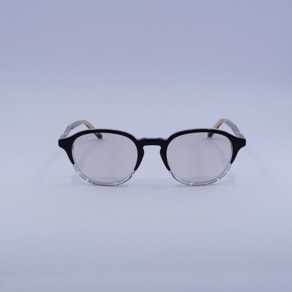 Gucci GG1212S 002 Sunglasses Black/Gold Round Frame, Crystal with Clip-On Lenses - Picture 4 of 11